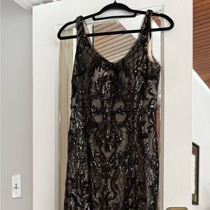 Elegant Black Sequin Dress